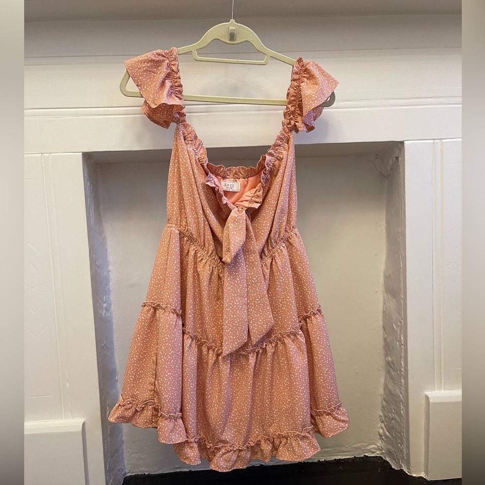 Sage the Label Pink Patterned Dress, Small